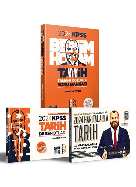 2024 KPSS Tarih 3 lü Set Benim Hocam Yayınları