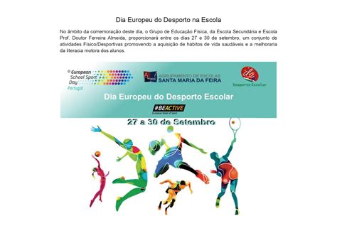 Dia Europeu Do Desporto Escolar Agrupamento De Escolas De Santa Maria