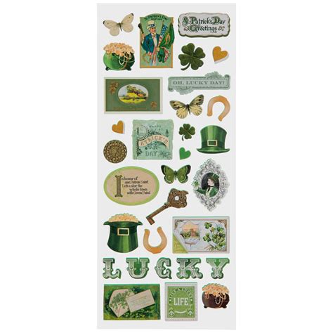 Vintage St Patricks Day 3d Stickers Hobby Lobby 2420925