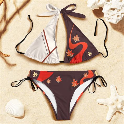 Game Genshin Impact Swimsuits Astrologist Mona Megistus Costumes Swimsuit Women Girl Bikini