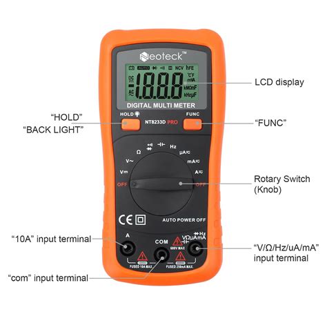 Neoteck Multimeter Auto Ranging Digital Multimeter Neoteck