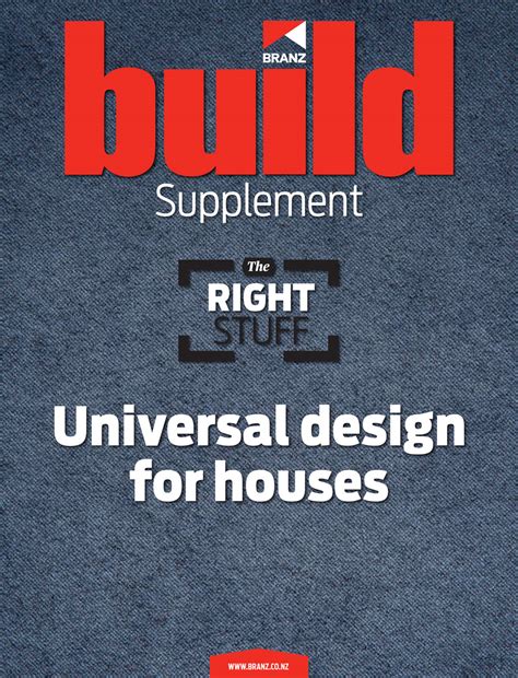 Issue Supplement Universal Design For Houses Branz Build