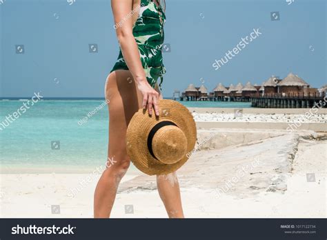 Sexy Girl Bikini Beach Whith Hat Stock Photo Shutterstock