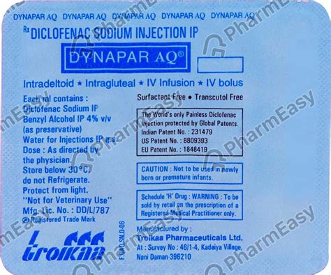 Dynapar Aq 75 MG ML Injection 1 Uses Side Effects Price Dosage