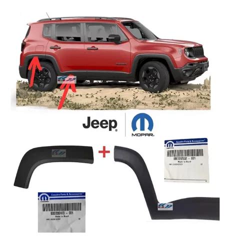 Kit Molduras Lateral Traseira Direita Jeep Renegade