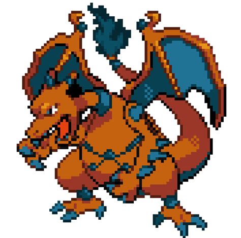 Shiny Charizard Sprite Pixel