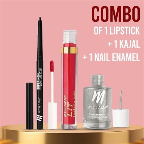 LIT Liquid Matte Lipstick 1.6ml + Super Kohl Long Stay Kajal ...