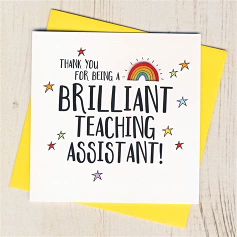 Teaching Assistant Thank You Card