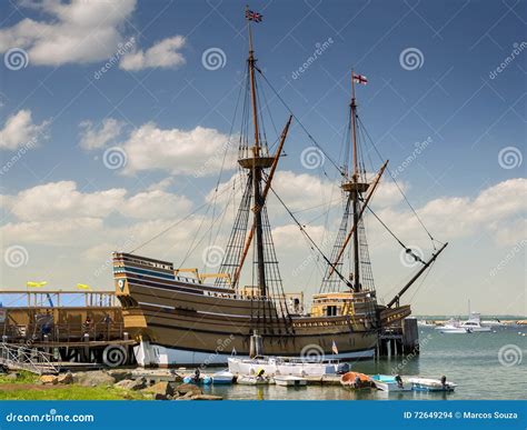 Replica Of Mayflower II Ship Model Editorial Photo | CartoonDealer.com ...