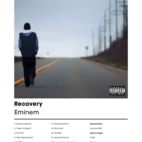 Eminem Recovery Album Cover Art Eminem Music Print Wall Poster