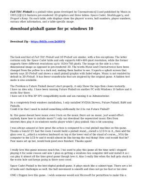 Fillable Online Download Pinball Game For Pc Windows 10 Fax Email Print ...