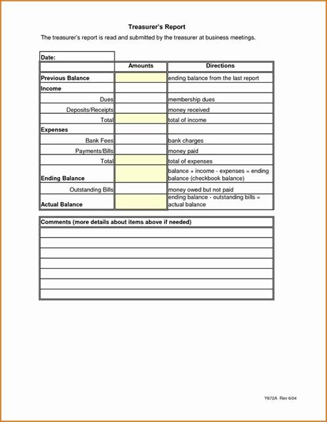 Non Profit Treasurer Report Template Elegant 12 Sample Treasurers