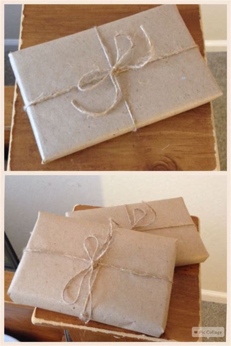 Ideas For Gifting Books Wrap In Brown Wrapping Paper And Tie In Twine