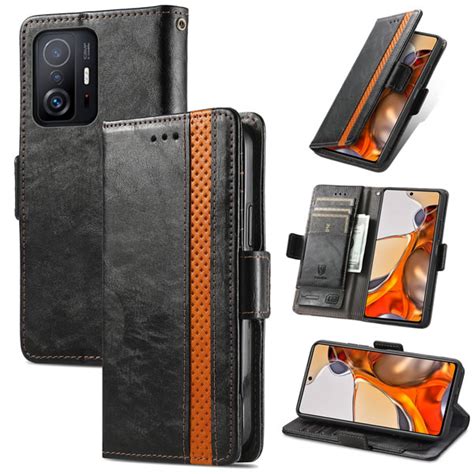 CaseNeo Xiaomi Mi 11T Premium Soft PU Leather Flip Wallet Case With 3