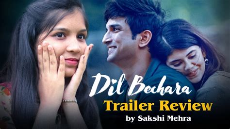 Dil Bechara MOVIE Trailer REVIEW Sushant SINGH Rajput SANJANA Sanghi