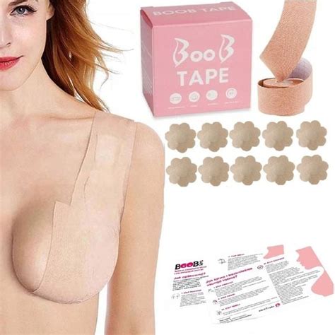 TAŚMA UNOSZĄCA BIUST TEJP MODELUJĄCA DEKOLT BOOB PUSHUP TAPE ULOTKA JĘZ PL Arena pl