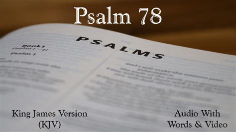 Psalm 78 King James Version KJV Audio Bible YouTube