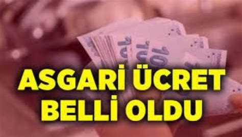 Yeni Asgari Cret Belli Oldu