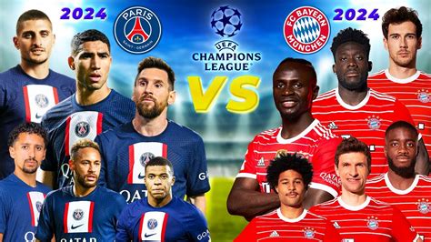 Ucl Psg Vs Bayern Munich Messi Mane Neymar Mbappe