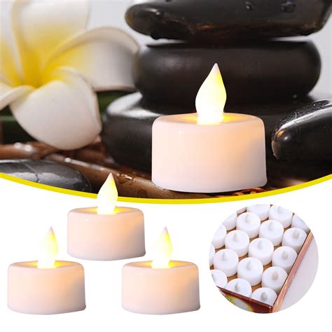 Nghnuifg Flameless Led Tea Lights With Timer Realistic Flickering Electric Battery Operated