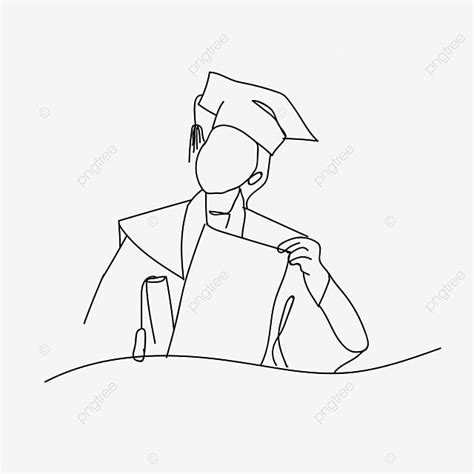 Abstract Line Drawing Woman Graduates Abstract Line Drawing Line