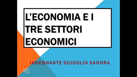 I Settori Dell Economia Scuola Primaria Fifikki