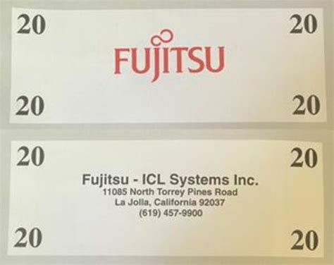 Dollars Fujitsu Test Note Tats Unis Numista