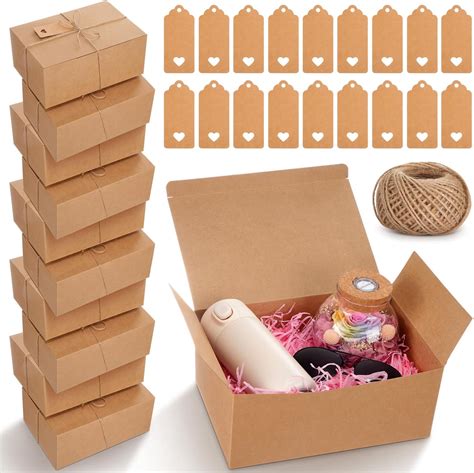 Amazon Ctosree Pack Brown Gift Box With Lids Kraft Gift Boxes