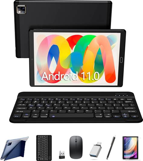 Tablet 10 Inch Android 11 2 in 1 Tablet with Keyboard 4GB RAM 64GB ROM ...