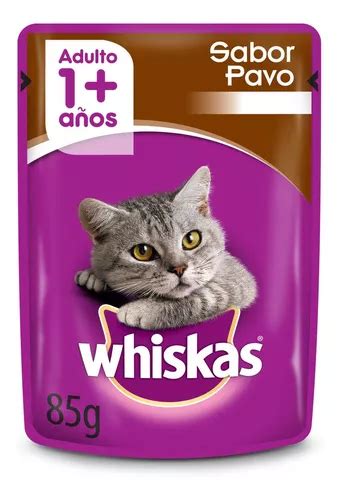 Alimento Whiskas 1 Para Gato Adulto Sabor Pavo En Salsa En Sobre De