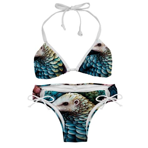 Pangolin Chic Bikini Set With Detachable Sponge Adjustable Strap