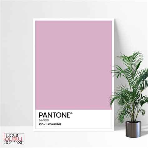 Pantone Wall Art Pink Lavender Pantone Spring Pantone Etsy