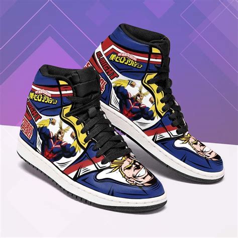 All Might Symbol of Peace Skill My Hero Academia Jordan 1 High Sneaker - RobinPlaceFabrics