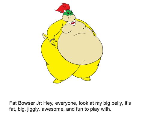 Fat Bowser Jr Big Belly Talk by inflationrules on DeviantArt