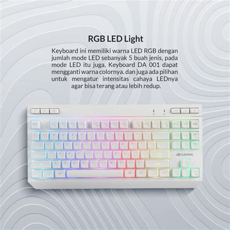 Jual Keyboard Gaming Digital Alliance Rgb Tkl Wireless Membrane Da