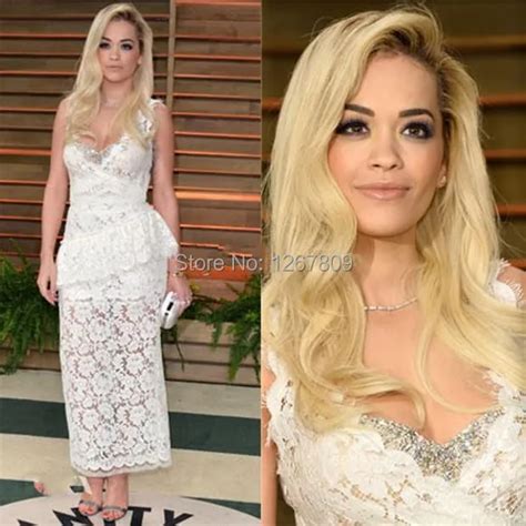 Rita Ora robe de soirée Sexy en dentelle col en v transparente