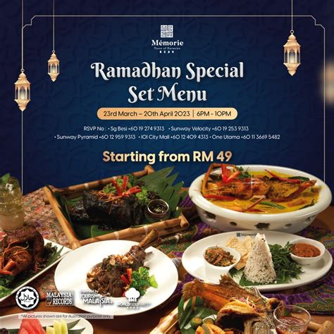 23 Mar-20 Apr 2023: Memorie Cafe Ramadan Special Set Menu ...