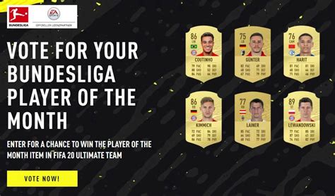 FIFA 20 Candidati POTM Settembre Bundesliga