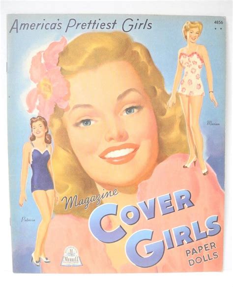 Vintage 1944 Magazine Cover Girls Paper Dolls Americas Prettiest Girls