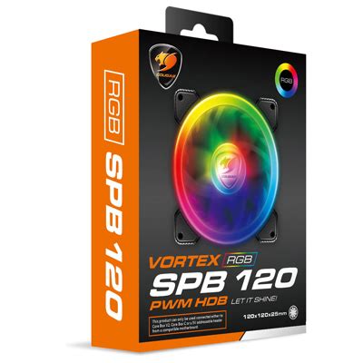 Ventilador Para Gabinete Cougar 120mm Vortex RGB Spb 120 Pwm Hdb 73