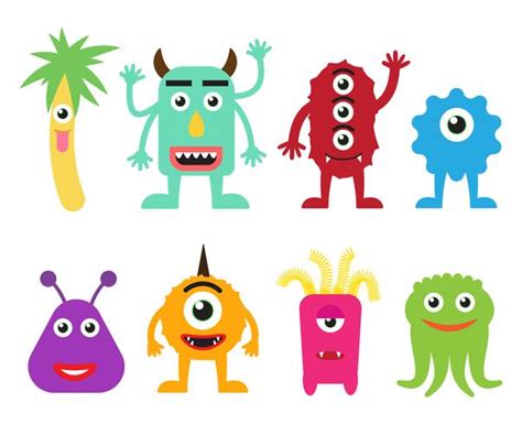 Collection of cute cartoon monsters vector illustration 538821 Vector ...