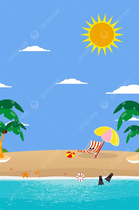 Summer Beach Beach Travel Background Template Wallpaper Image For Free ...