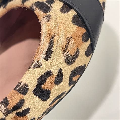 Coach Stanton Leopard Print Ballet Flat Size Leat Gem