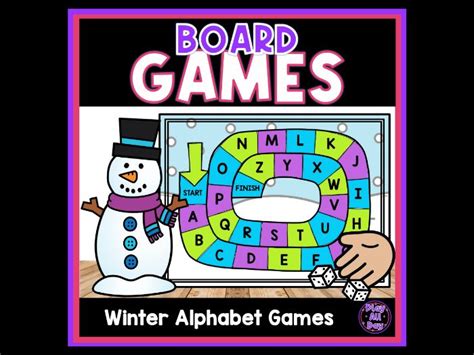 Winter Alphabet Board Games Letter Recognition Initial Sounds