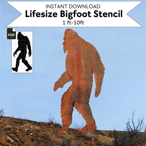 Life Size Bigfoot Pattern Bigfoot Yard Display Wooden Bigfoot Cutout