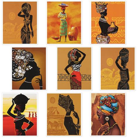 Buy Tenare 9 Pieces African American Wall Art Painting Retro Style