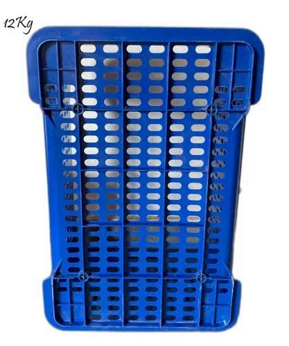 Blue Rectangular HDPE Plastic Vegetable Crate At Rs 300 Piece In