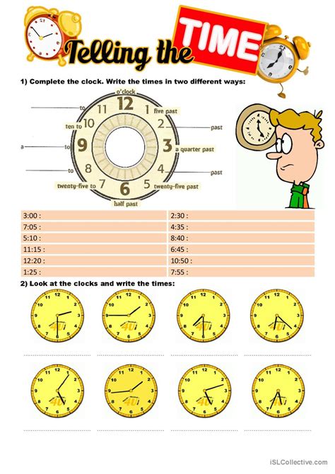 Time English Esl Worksheets Pdf And Doc