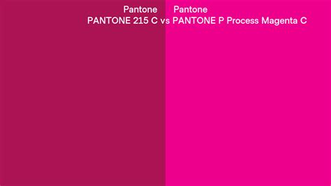 Pantone C Vs Pantone P Process Magenta C Side By Side Comparison