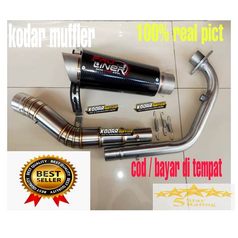 Knalpot Racing Proliner Karbon Lapis Sandblast For Motor Mio Vario Beat